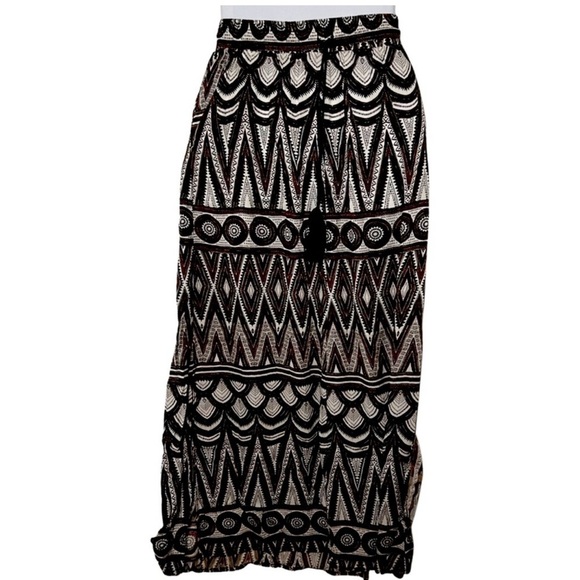 H&M Maxi viscose weave pattern with drawstring tassels and slit - Picture 2 of 7
